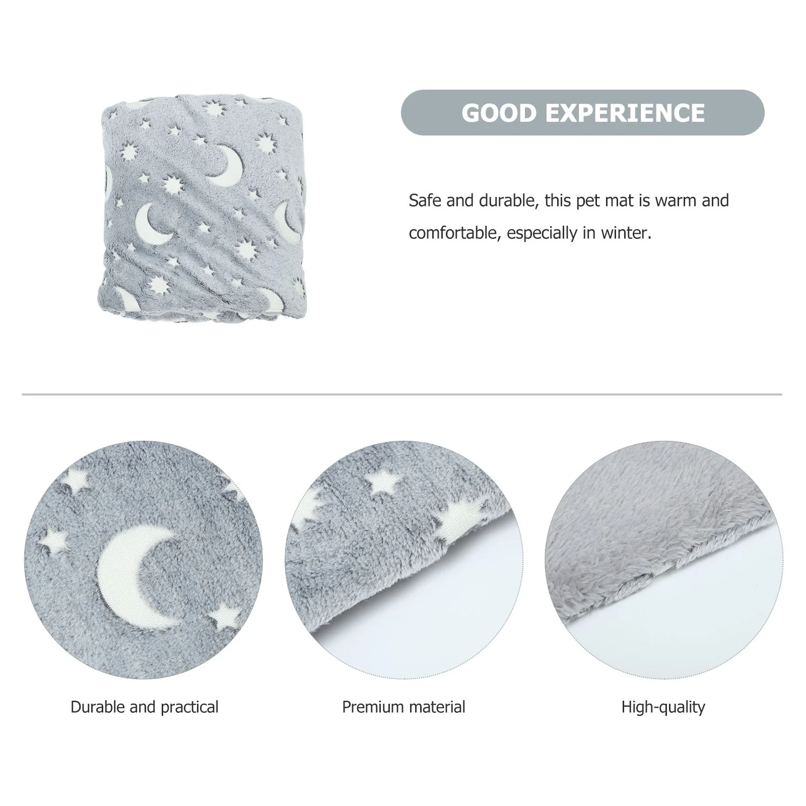 

Winter Blanket, 1 Pc Luminous Warm Puppy Sleeping Mat Cat Rest Blanket Warm Mat Throw Blanket- 1