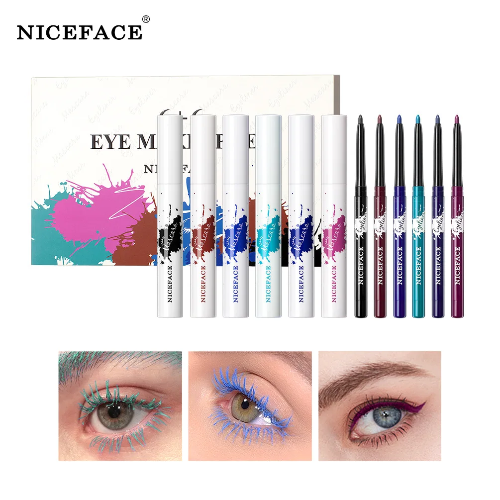 

12 pcs mascara eyeliner slender curling waterproof anti-sweat not smudge eyeliner neutral pen makeup wholesale