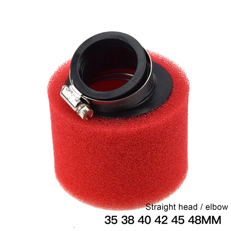 

Black and Red Foam Air Filter Sponge Cleaner Moped Scooter Dirt Pit Bike Motorcycle