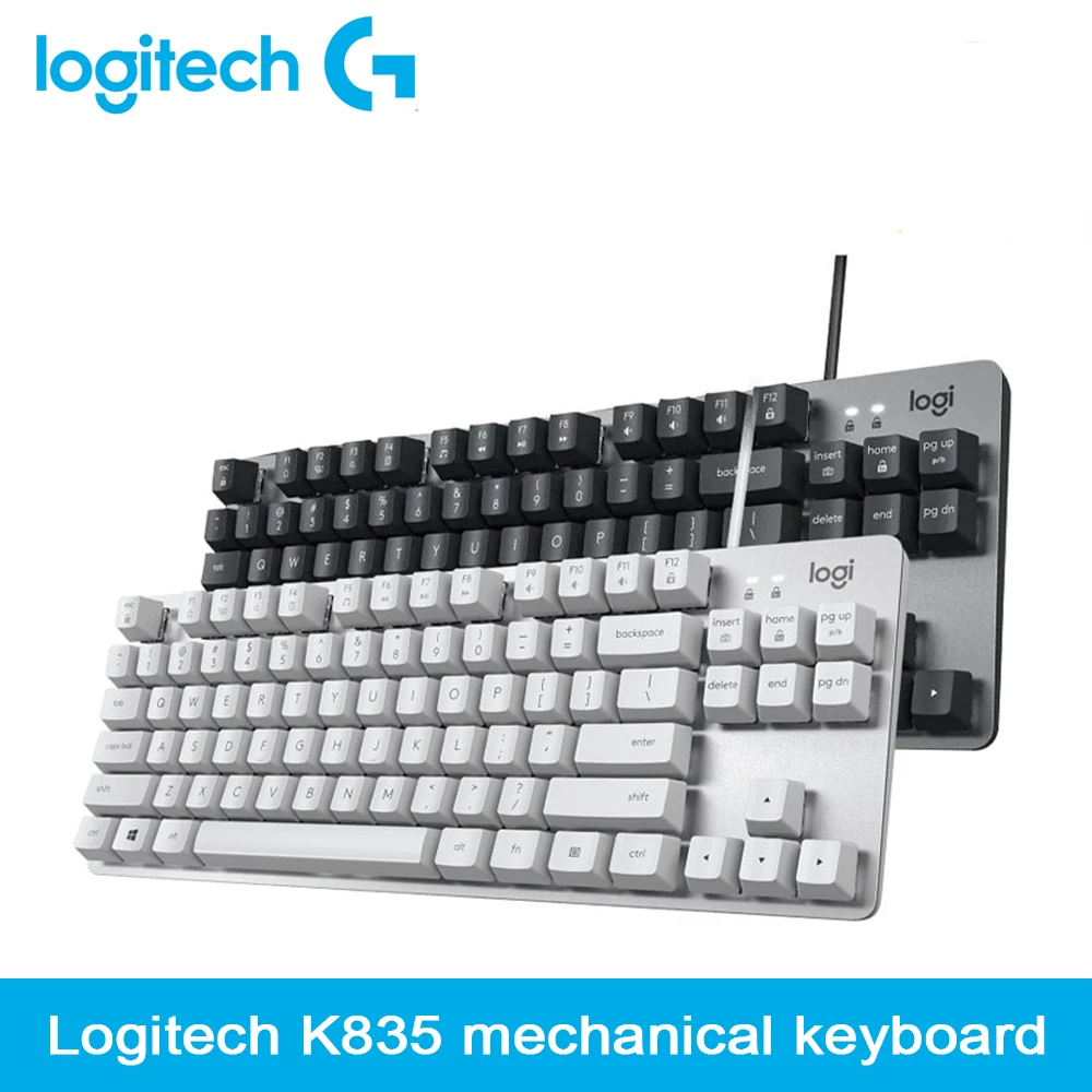 Logitech K835 Mechanical keyboard Wired Gaming Keyboard TKL 84-key floating keycap For Desktop Laptop PC Office Gamer Keyboard