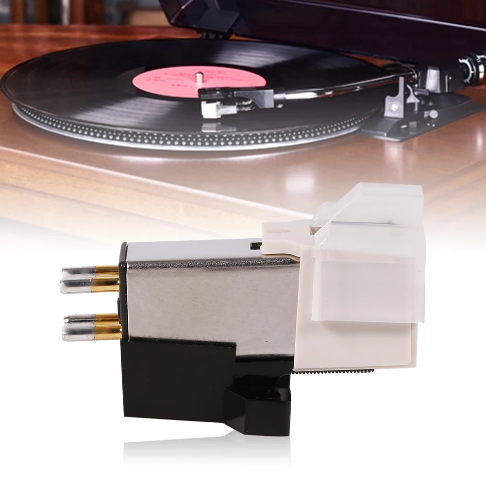 

1pc Record Player Phonograph Needle Pickup Stylus Moving Magnet Cartridge with Mounting Screws