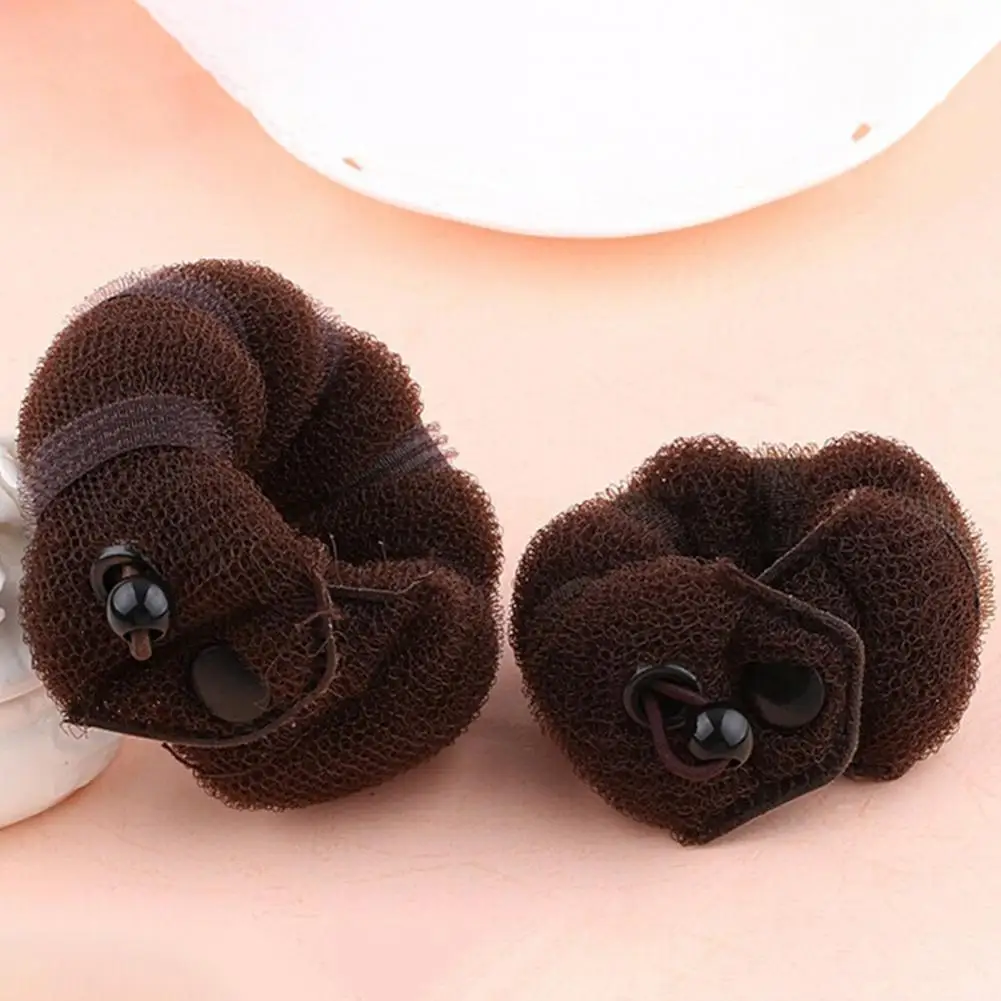 

Hair Maker Snap Design Elastic Nylon Styling Tool DIY Hair Ring Shaper Hair Scrunchies for Girls