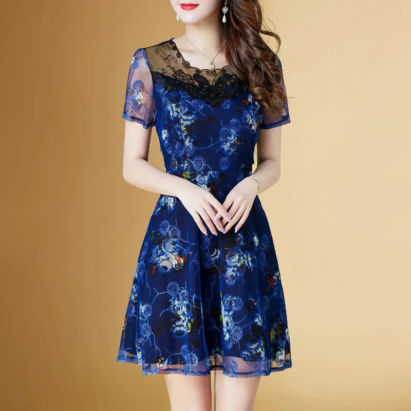 Эксклюзивная юбка с вышивкой Новинка лета 2023 Женская Корейская версия средней