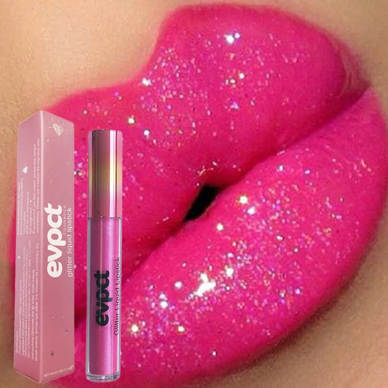 

Waterproof Diamond Shimmer Glitter Lip Gloss 18 Colors Matte Glitter Liquid Lipstick Diamond Pearl Colour Lip Gloss Sexy Make Up