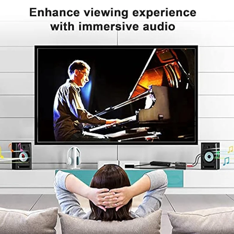 Черный цифро-аналоговый аудиоконвертер 192 кГц ЦАП оптический и коаксиальный в