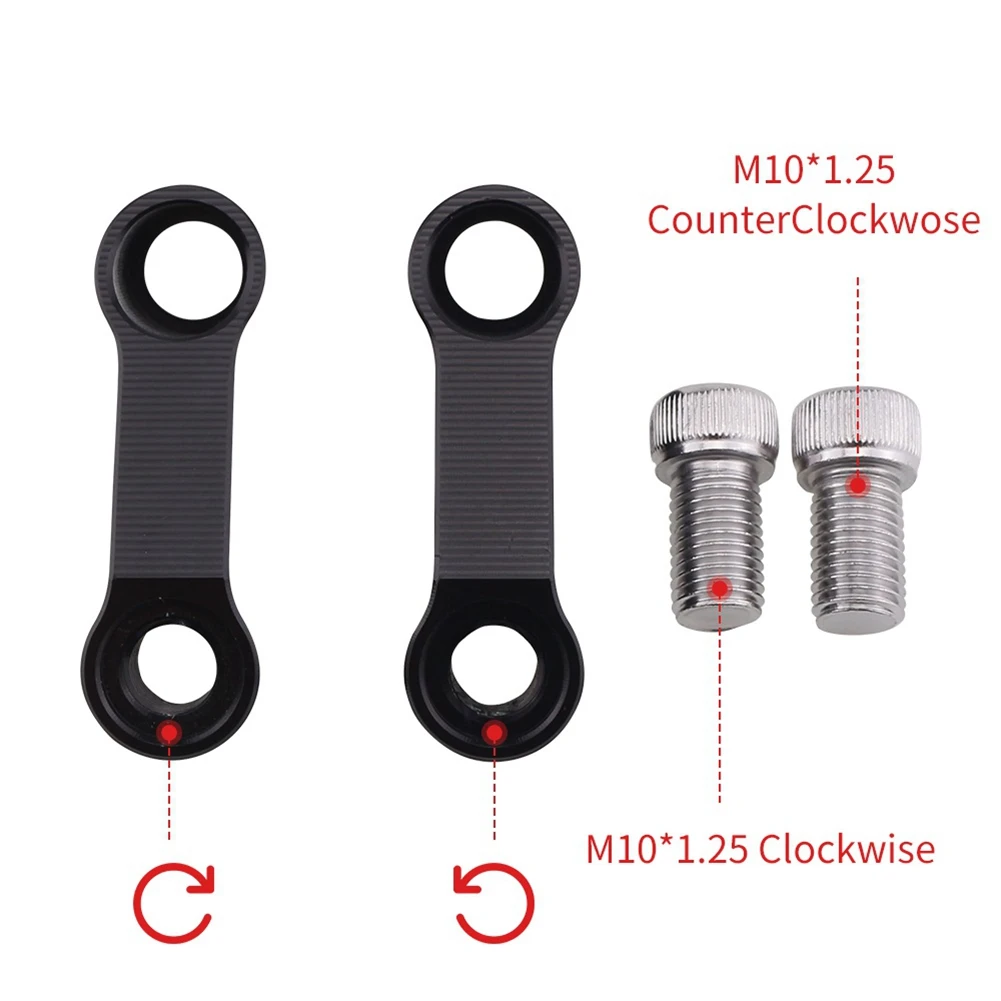 

Mirror Riser Extenders Spacers Extension Adapter for Tenere 700 XTZ 700 XSR 155 700 900 MT-25 MT-03 MT-07(Black)