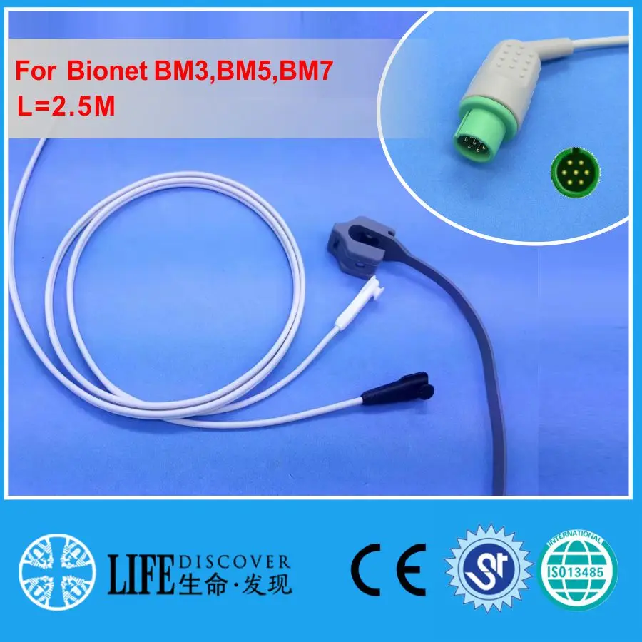 Многоразовый датчик spo2 AWT для взрослых с зажимом пальцев Bionet BM3 BM5 BM7