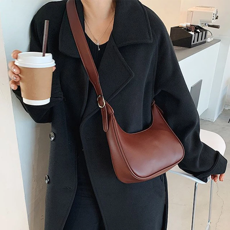 Fashion Shoulder Bags for Women 2023 Casual Crossbody Bags for Women PU Leather Solid Color Simple Handbags Women'S Bag bolsa
