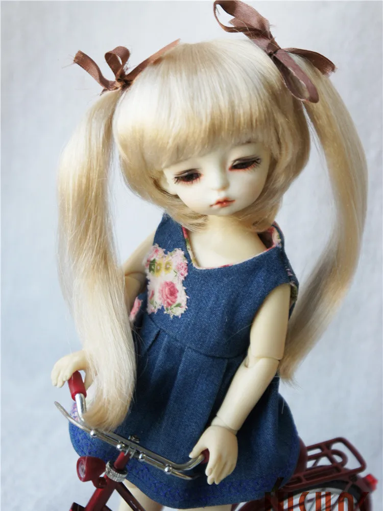 Фото JD152 Синтетические мохеровые парики Angel's Pony BJD 3-4 дюйма, 4-5 дюймов, 5-6 дюймов, 6-7 дюймов, 1/12 1/8 OB11 1/6 YOSD, крошечные аксессуары для кукол №2