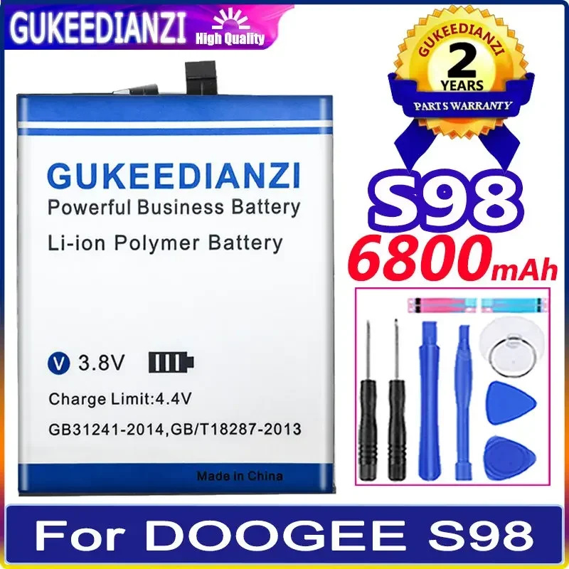 GUKEEDIANZI новый аккумулятор BAT21ZN1356000 6800 мАч для DOOGEE S98 S 98 мобильный телефон Bateria