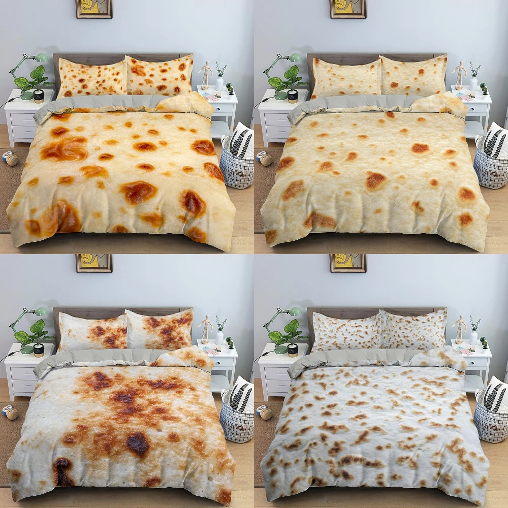 

Burrito Bedding Set Corn Tortilla Duvet Cover King Size Quilt Cover For Children Adults Comforter Set