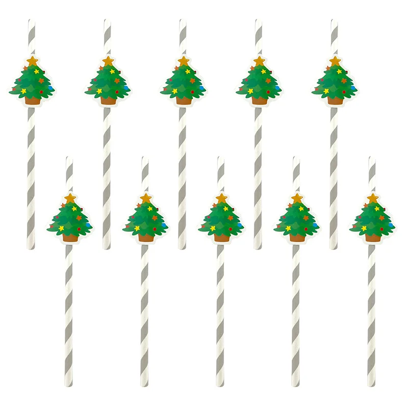 

20 шт., бумажные соломинки для напитков