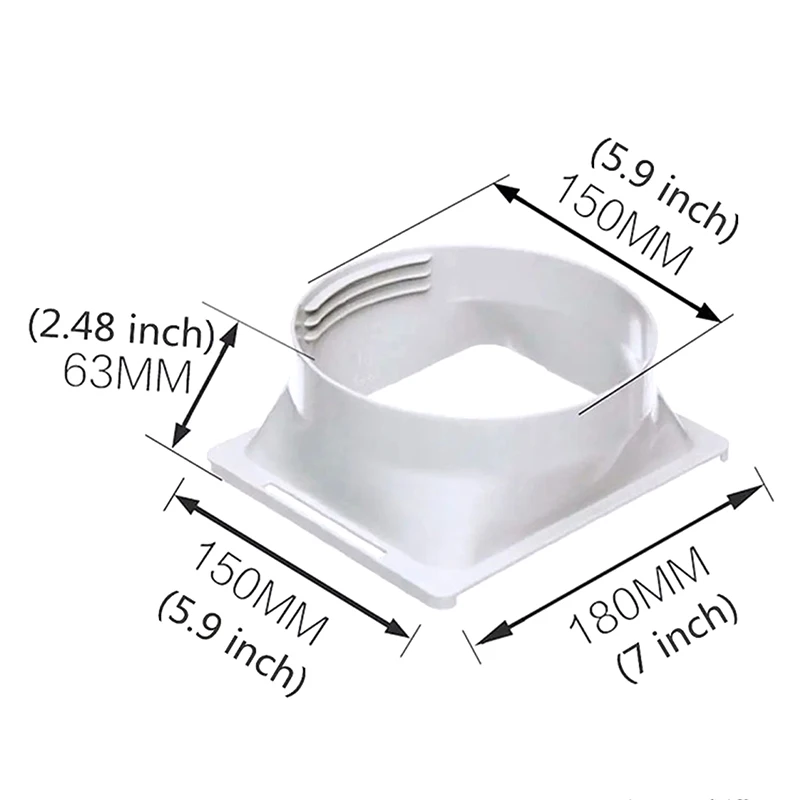 

Квадратный портативный кондиционер 15 см, интерфейс выхлопного канала, соединительный адаптер для труб, аксессуары для кондиционера