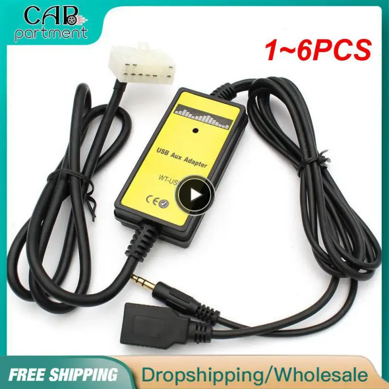 

1 ~ 6 шт. автомобильный аудио MP3 вход Moonet AUX USB адаптер переходник для Mazda 3 5 6, MPV, CX7, Demio Miata/MX5