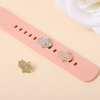 watchband decorative charms silicone strap metal decoration for apple watch band accessories jewelry charm for iwatch bracelet