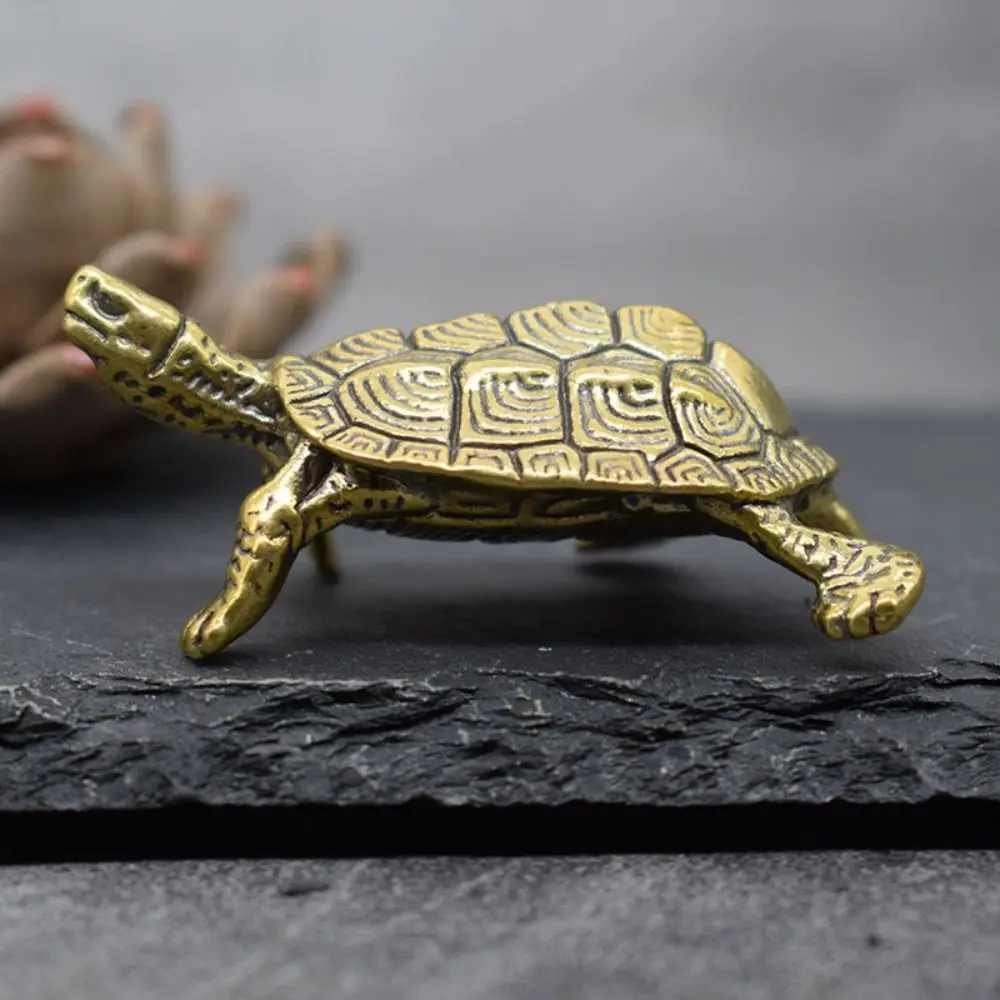 

Retro Brass Tortoise Statue Desktop Ornaments Solid Copper Turtle Figurines Desktop Ornaments