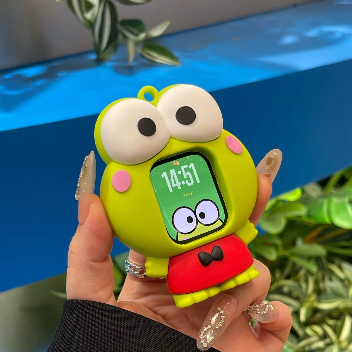 Фото Защитный чехол-ремешок в стиле аниме Sanrio Keroppi для Apple Watch S11, защитный чехол для Iwatchs9-6s10 Generation, мягкий чехол №4