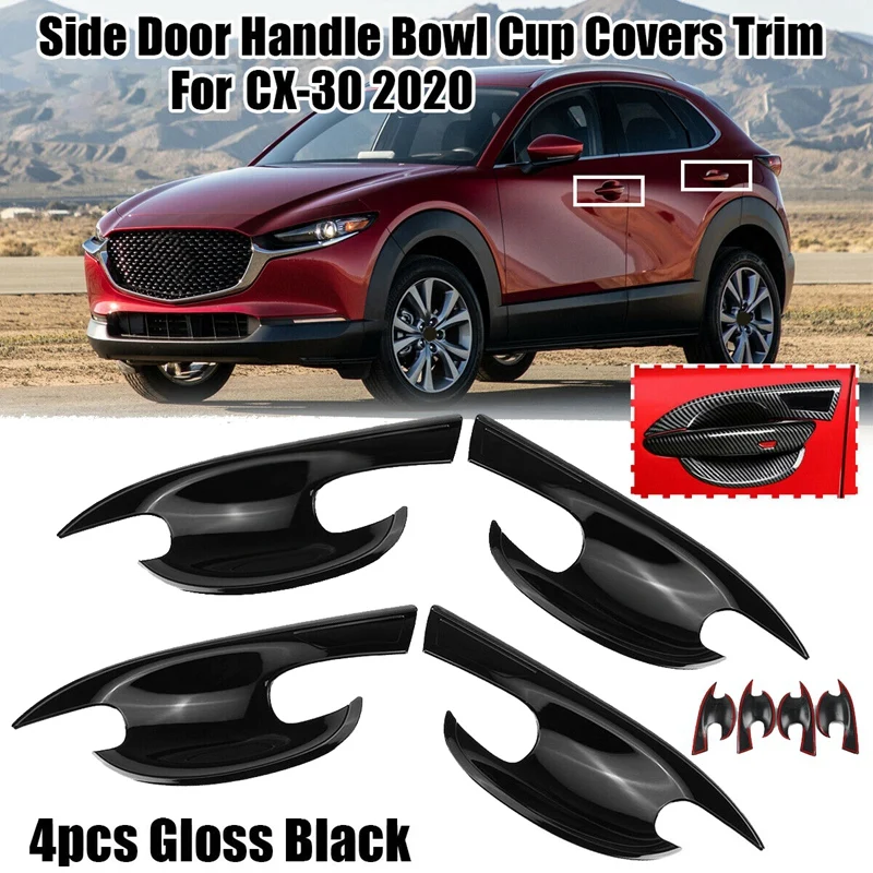 

4Pcs Car Outer Door Bowl Cover Decoration For Mazda CX-30 2020-2021