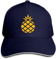 unisex fashionable pineapple 1 peak cap cotton golf cap for unisex