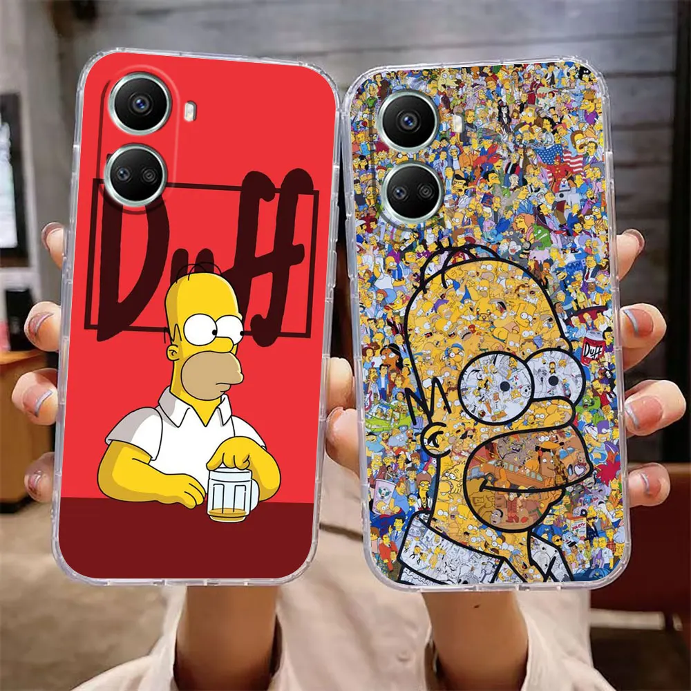 

Transparent Clear Phone Case For Huawei NOVA 10 9 8 7 NOVA6 5I 5 4E 4 3 SE 4G 5G Case Funda Coque Shell Funny H-Homer S-Simpson