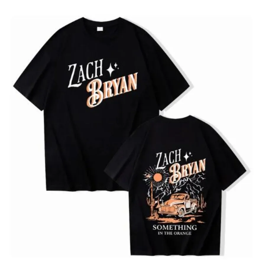

Rapper Zach Bryan T Shirt Women Men Summer O-neck Short Sleeve Funny Tshirt Something in The Orange Graphic Tees Streetwear