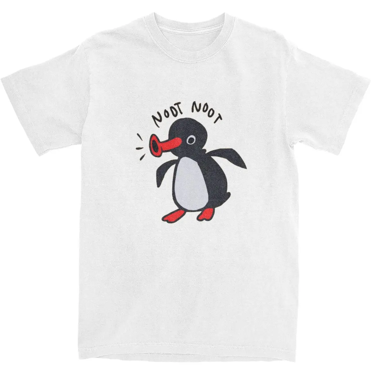 Футболка Noot-Orange Penguin мужская с коротким рукавом и круглым вырезом