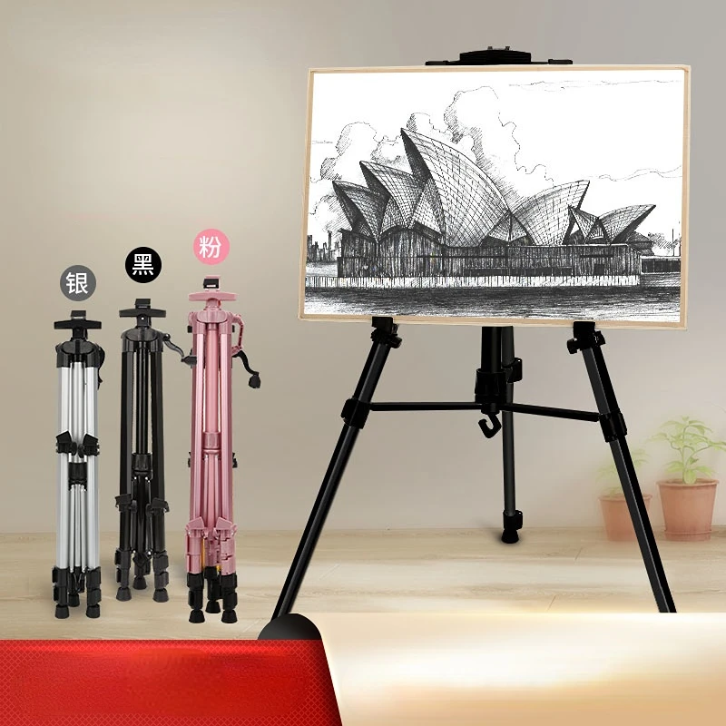 Easel Bracket Tray Metal Foldable Telescopic And Portable Hand Tripod