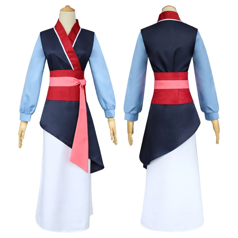 Chinese Hanfu Hua Mulan Cosplay Costume Dress Princess Mulan Women Adults Kids Clothes