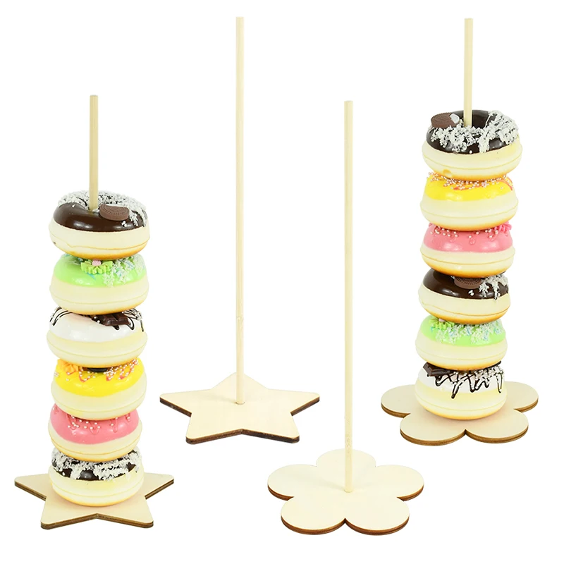 

Wedding Decoration Wood Donuts Stand Dessert Donut Wall Display Holder Doughnut Table Holder Baby Shower Birthday Party Supplies