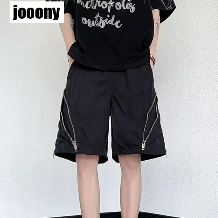 Шорты мужские прямые однотонные свободного покроя уличная одежда повседневные