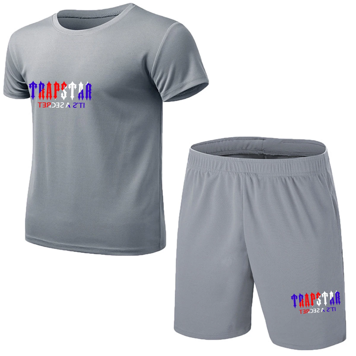 Trapstar Sports Suit 2-piece unisex short sleeve sweatshirt + Pants suit Tracksuit Jogging men's suit 2023 New short sleeve
