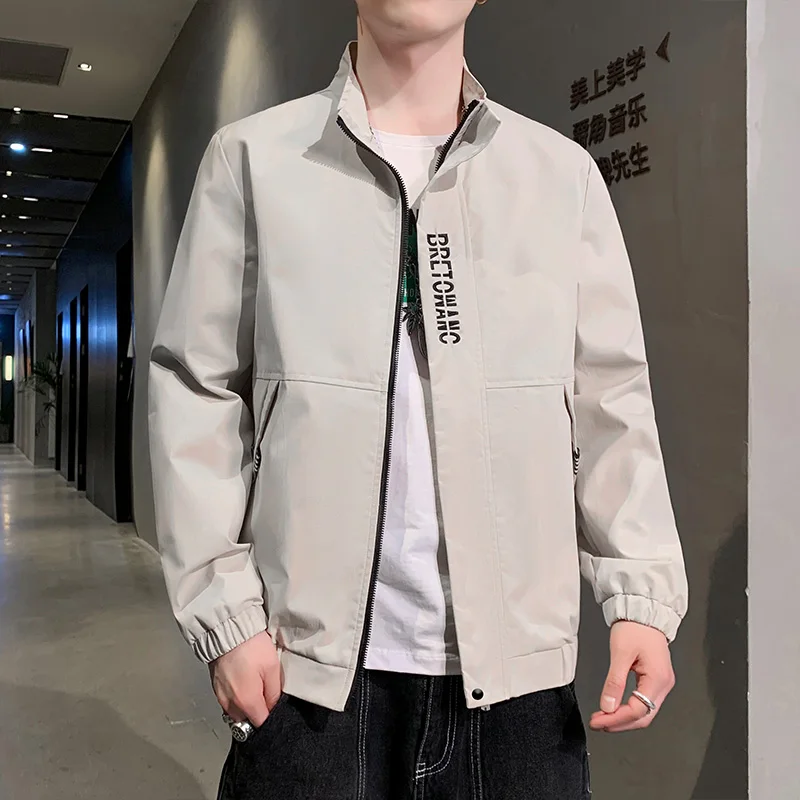 Корейские ветрозащитные мужские куртки осенняя повседневная мужская верхняя