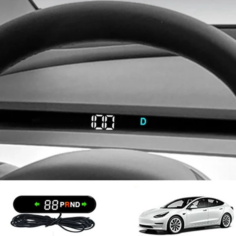 Car HUD Head-Up Display For Tesla Model 3 Model Y Dashboard Dedicated Electronics Digital Speedometer