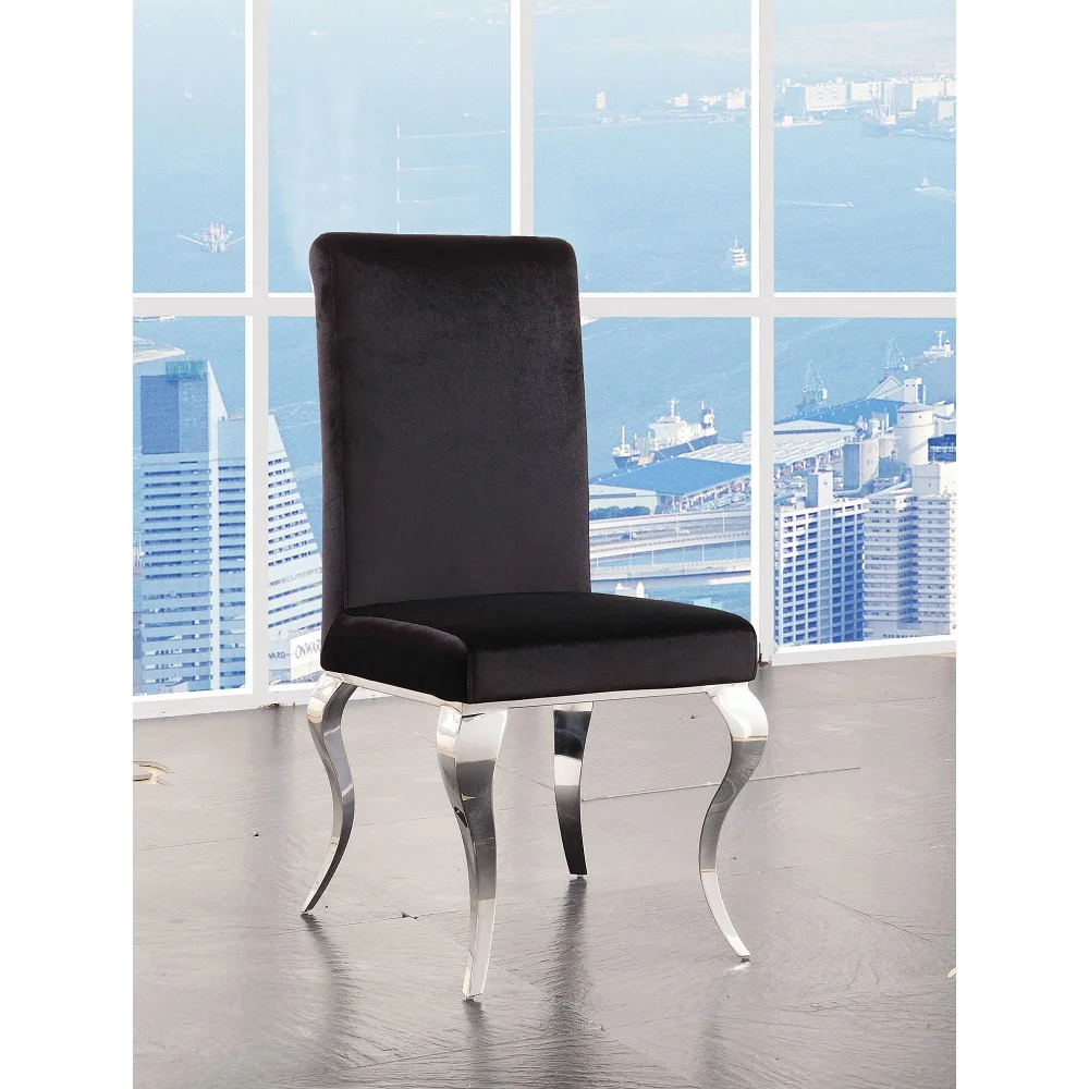 

Side Chair (Set-2) in Fabric & Stainless Steel 62072