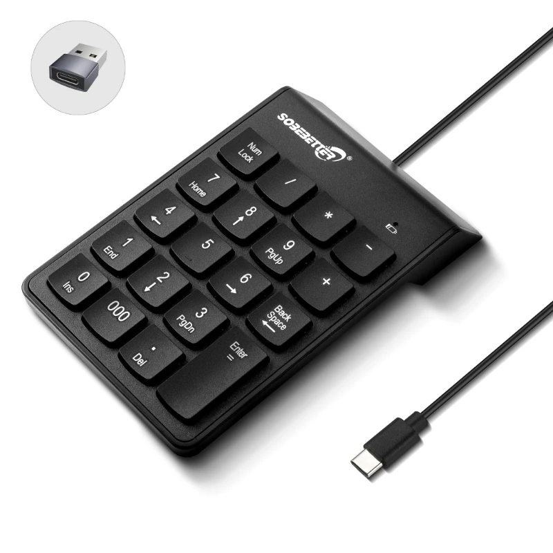 Механическая мини-клавиатура с 19 клавишами одноручная клавиатура тип C/USB