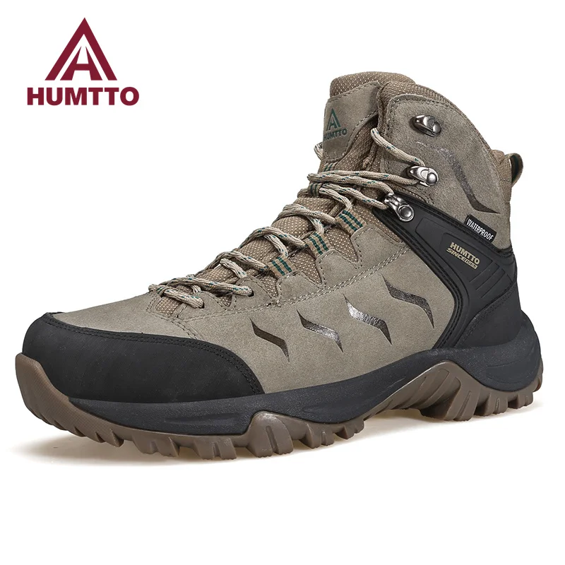 HUMTTO Waterproof Hiking Boots Mens Winter Sports Trekking Shoes for Men Luxury Designer Outdoor Climbing Hunting Sneakers Male