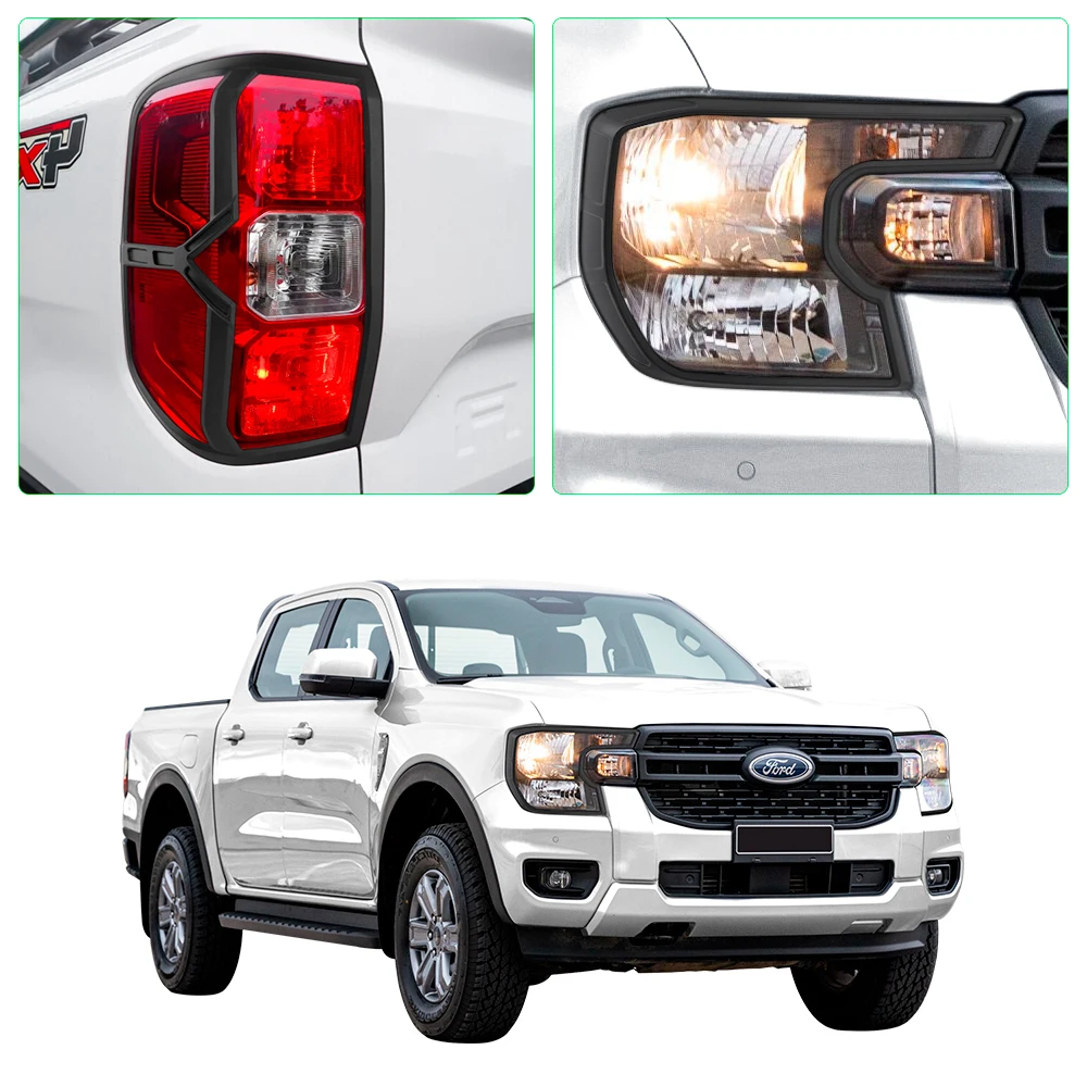Крышка фары крышка заднего фонаря накладка защита для Ford Ranger T9 2023 2024 XLS XL задняя +