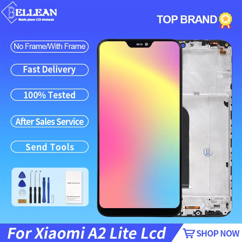 

5.84 Inch For Xiaomi Redmi MI A2 Lite Lcd Touch Screen Digitizer For Redmi 6 Pro Display Assembly With Frame Free Shipping