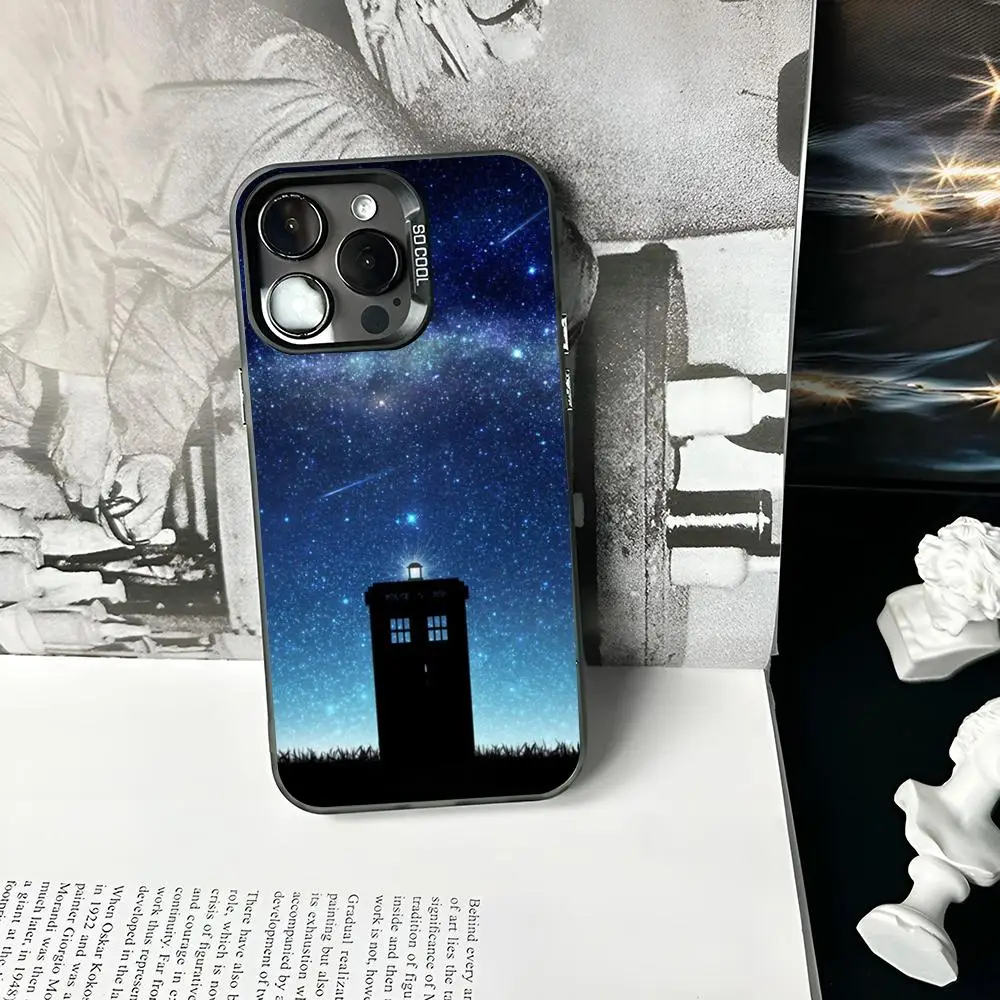 Чехол для телефона DoctorES WhoS матовый серебристый цвет iPhone 15 16 14 13 12 11 Pro Max Plus XS X