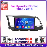 android 10 0 2 din for hyundai elantra 6 2016 2018 car radio multimedia video player gps navigation rds dsp 4g split screen dvd