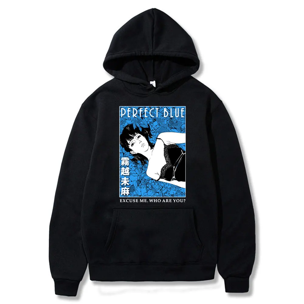 

Japanese Anime Perfect Blue Girl Graphics Hoodies Men's Casual Loose Sweatshirt Harajuku Vintage Oversized Pullovers Streetwear