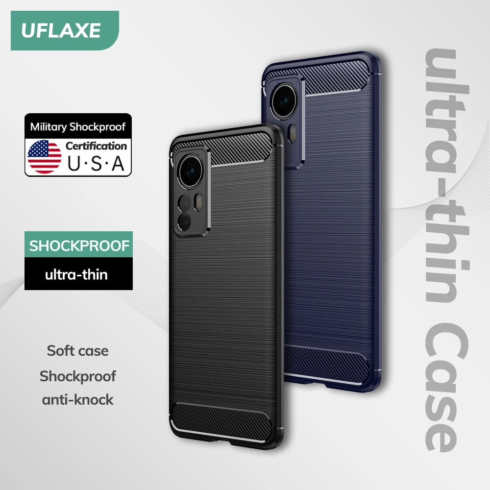 UFLAXE Original Soft Silicone Case for Xiaomi 12 Pro Ultra Back Cover Ultra-thin Shockproof Casing