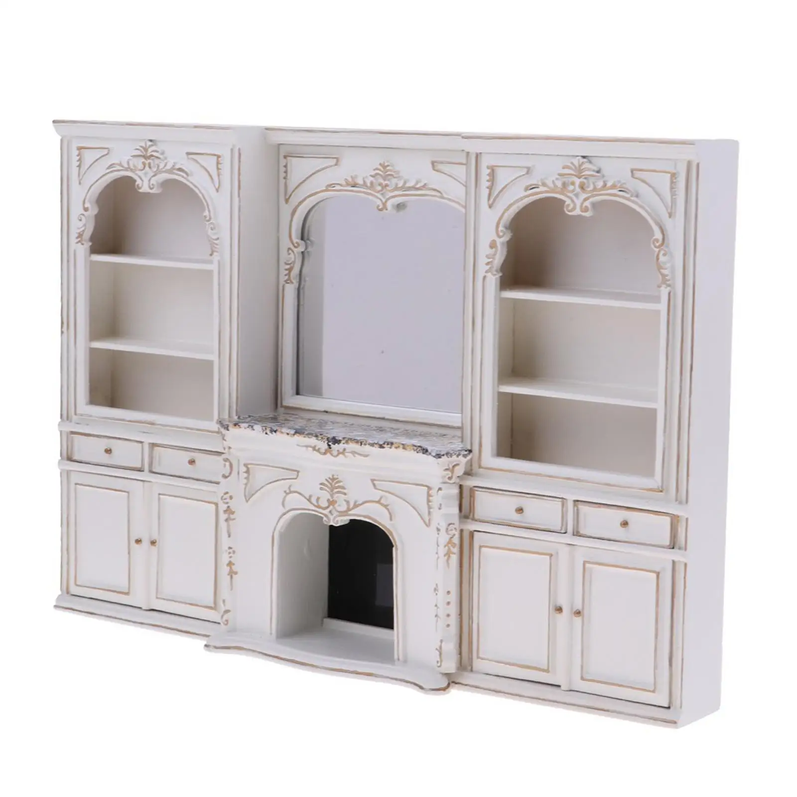 

1:12 Dollhouse Miniature Fireplace Mini Fireplace for Furnishings DIY Model