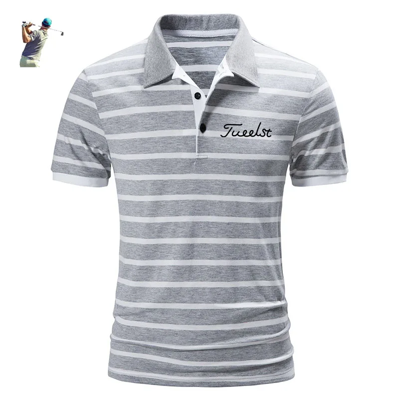 

Men Golf Clothes Summer New Golf Shirt Male Comfortable Breathable Quick Dry Golf Sleeve T-Shirt Golf Wear