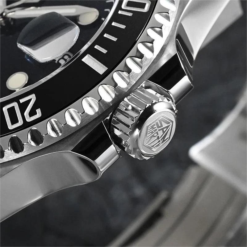 Часы San Martin Мужские механические Автоматические роскошные Светящиеся в темноте с