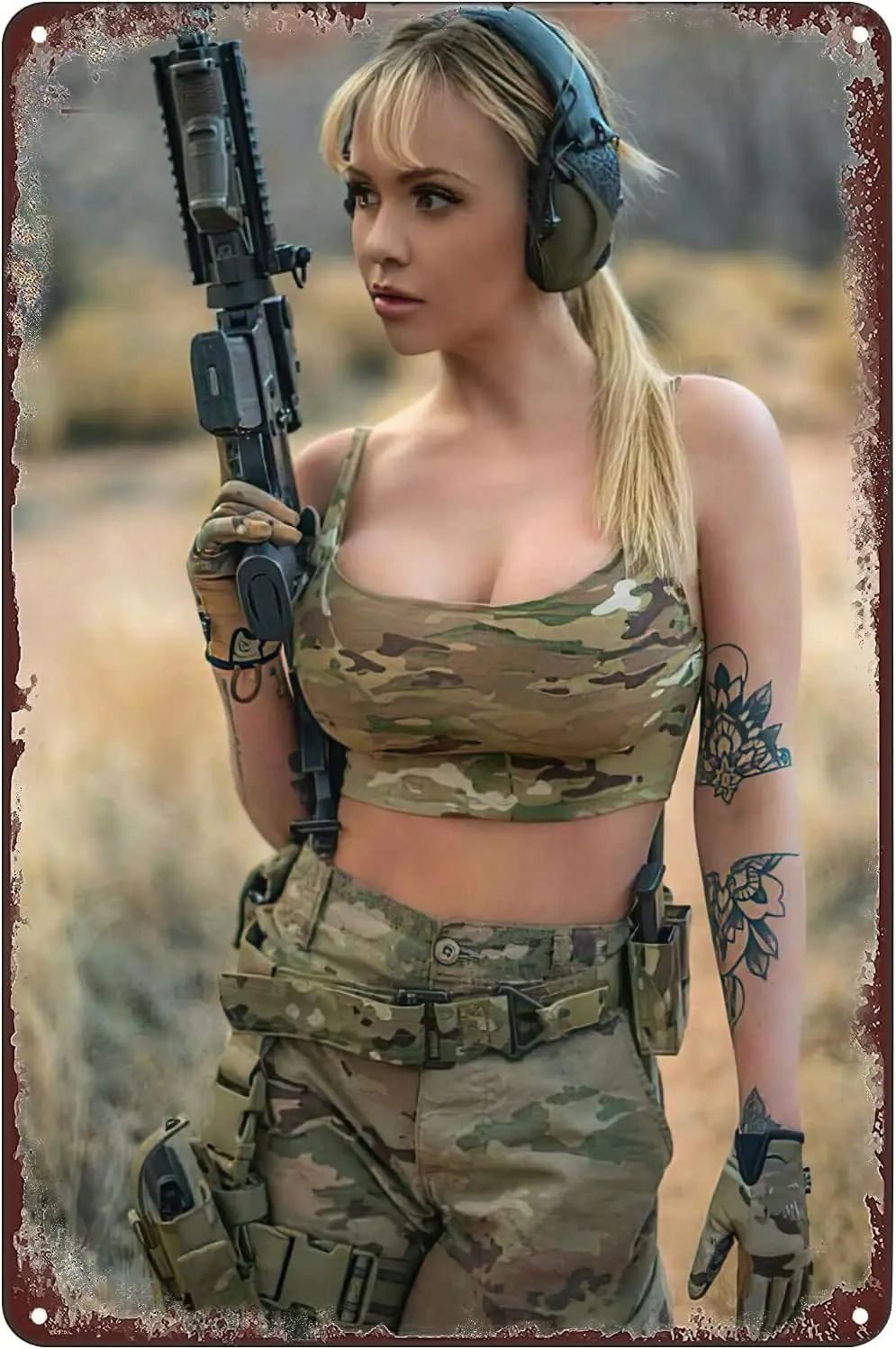 Металлическая табличка  Pinup Girl