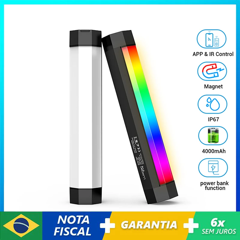 

LUXCEO P200 RGB Light Stick Wand With Tripod Stand Party Colorful LED Lamp Remote Control Photography Lighting For Video Vlog