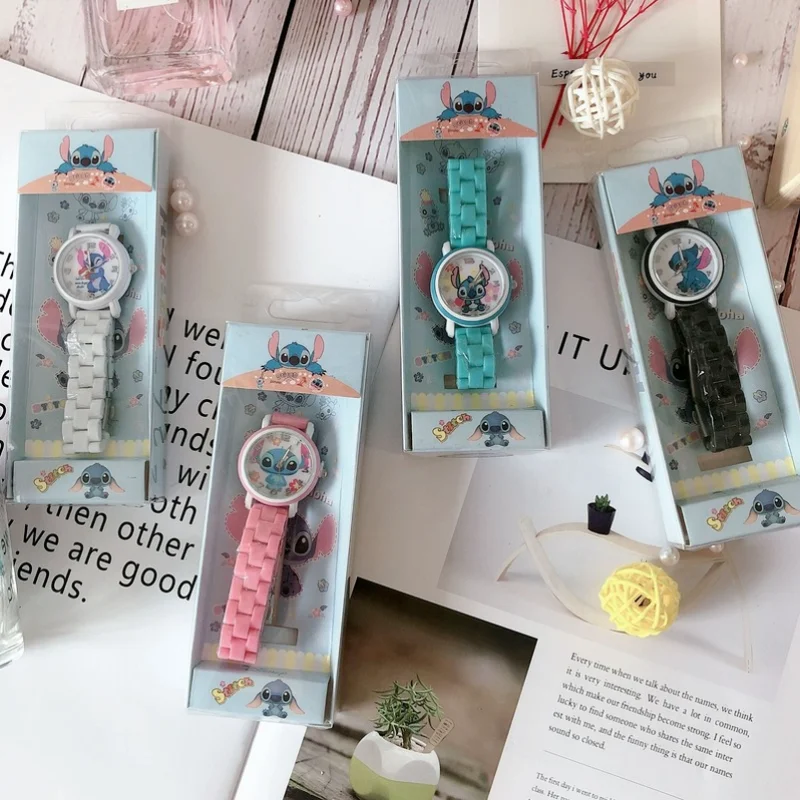 

Disney Lilo&Stitch Interstellar Baby Boys and Girls Cartoon Watches Ceramic for Children Party Gift Clock Wrist Relogio Feminino