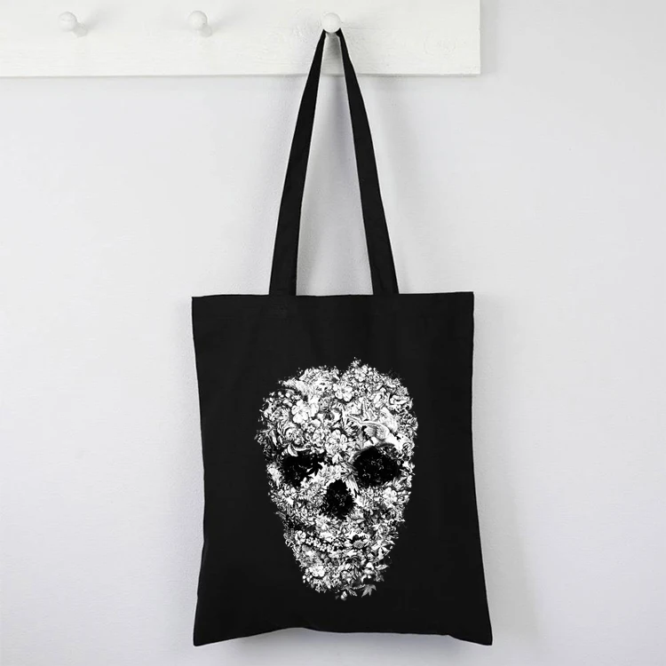 

Skull Flower Retro Floral Vintage T Shirt Men Women Unisex Graphic Tees Harajuku Tops Women Fashion Tops Vintage M