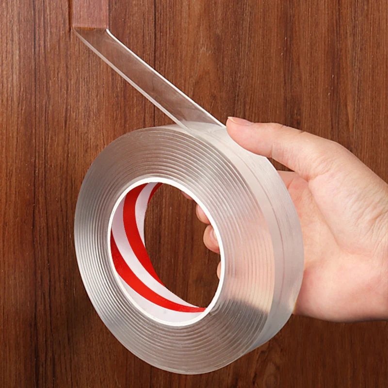 Transparent Double Sided Tape Nano Tape Waterproof Wall Stickers Reusable Heat Resistant Bathroom Home Decoration Tapes